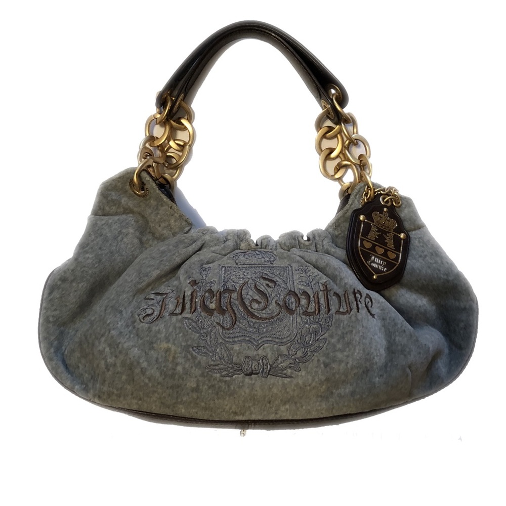 Juicy Couture Gray Velour Handbag